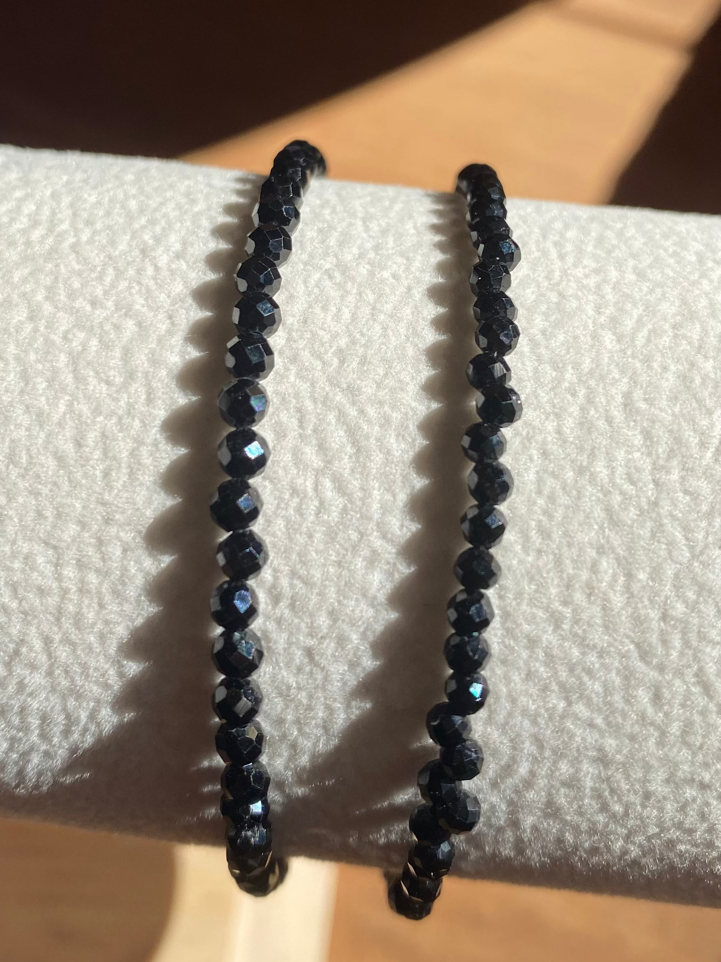 Pulseira de Ônix Natural Facetada