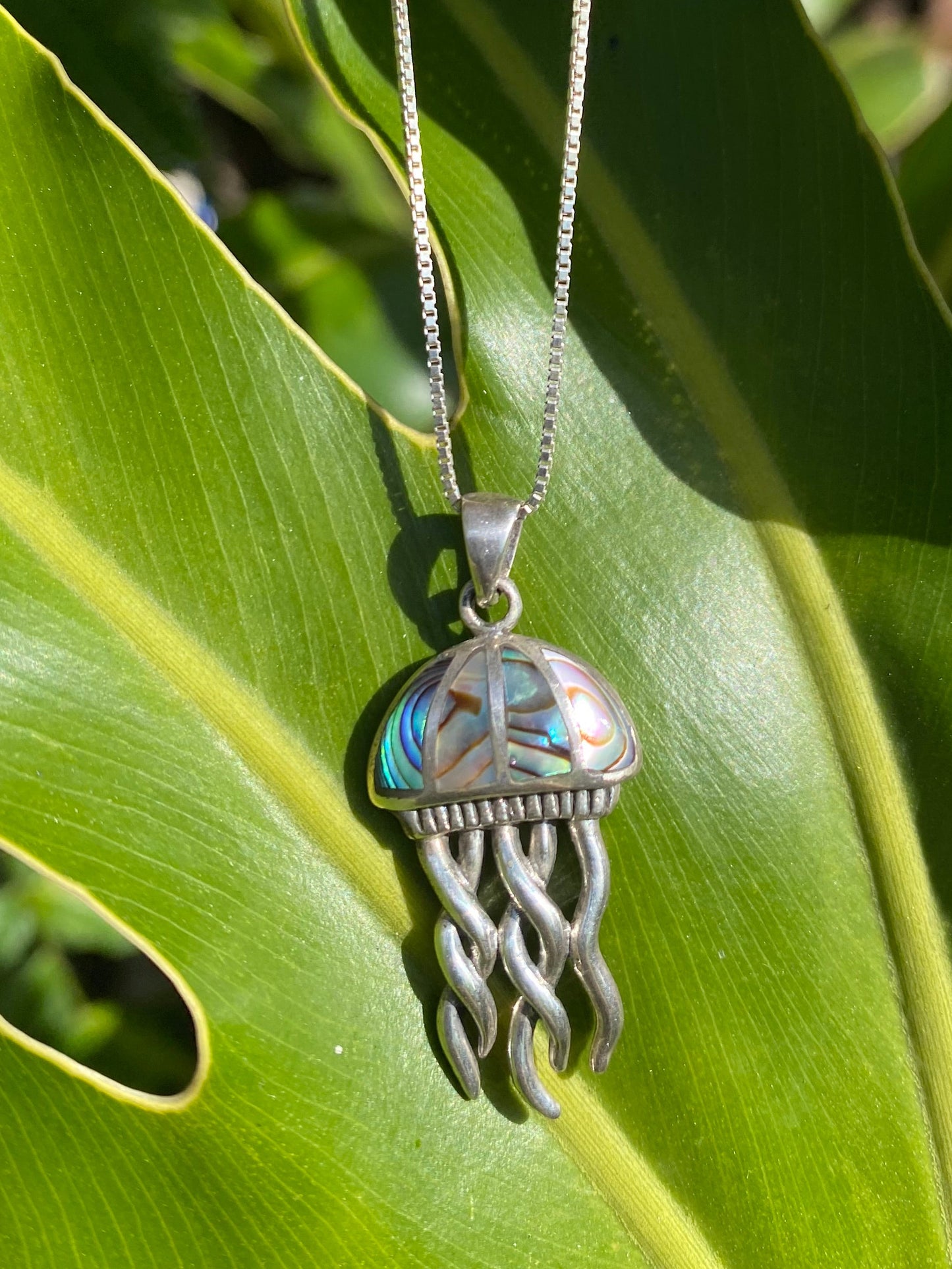 Pingente em Prata 925 Água Viva Abalone