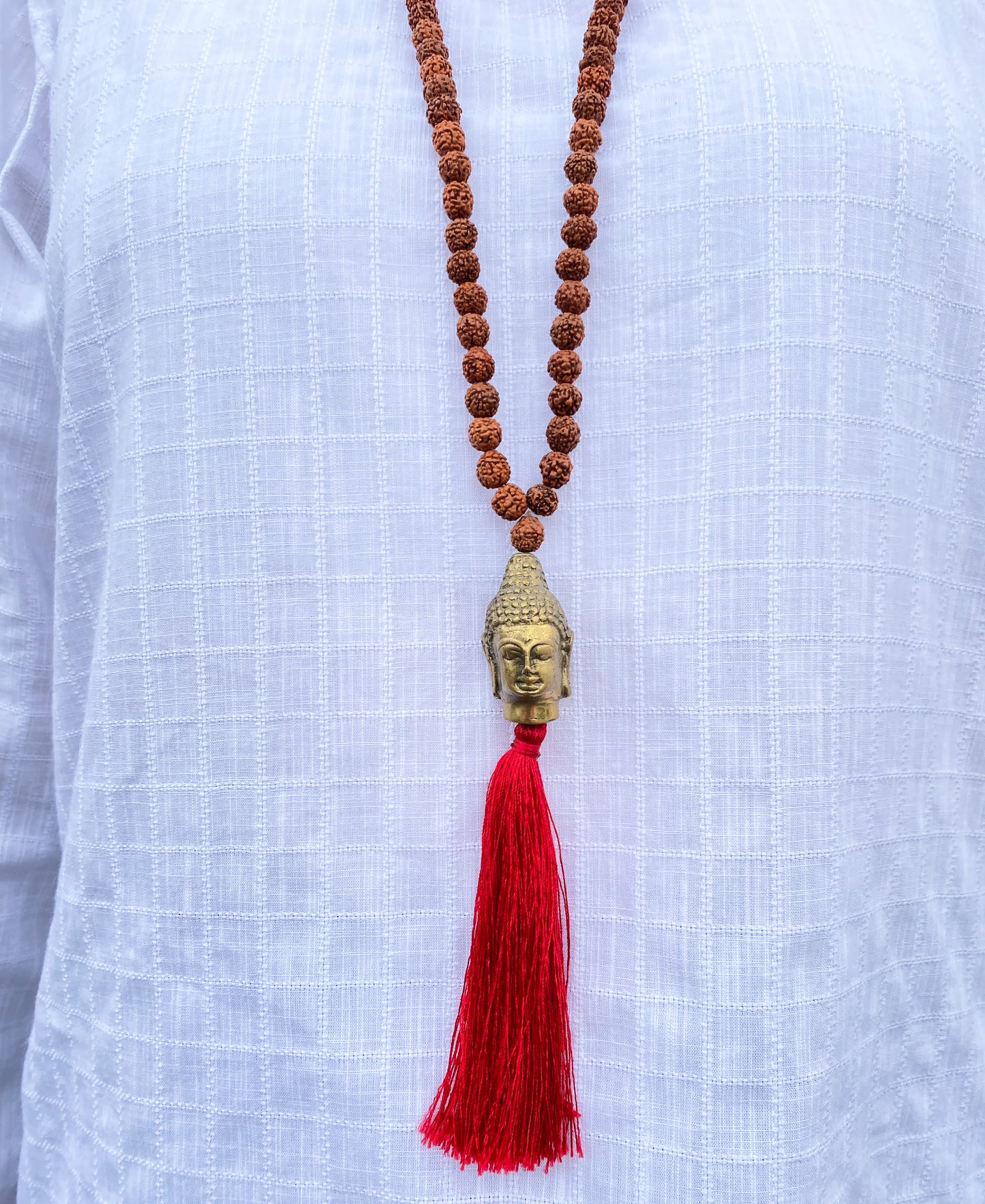 Japamala Sementes de Rudraksha e Pingente Buda