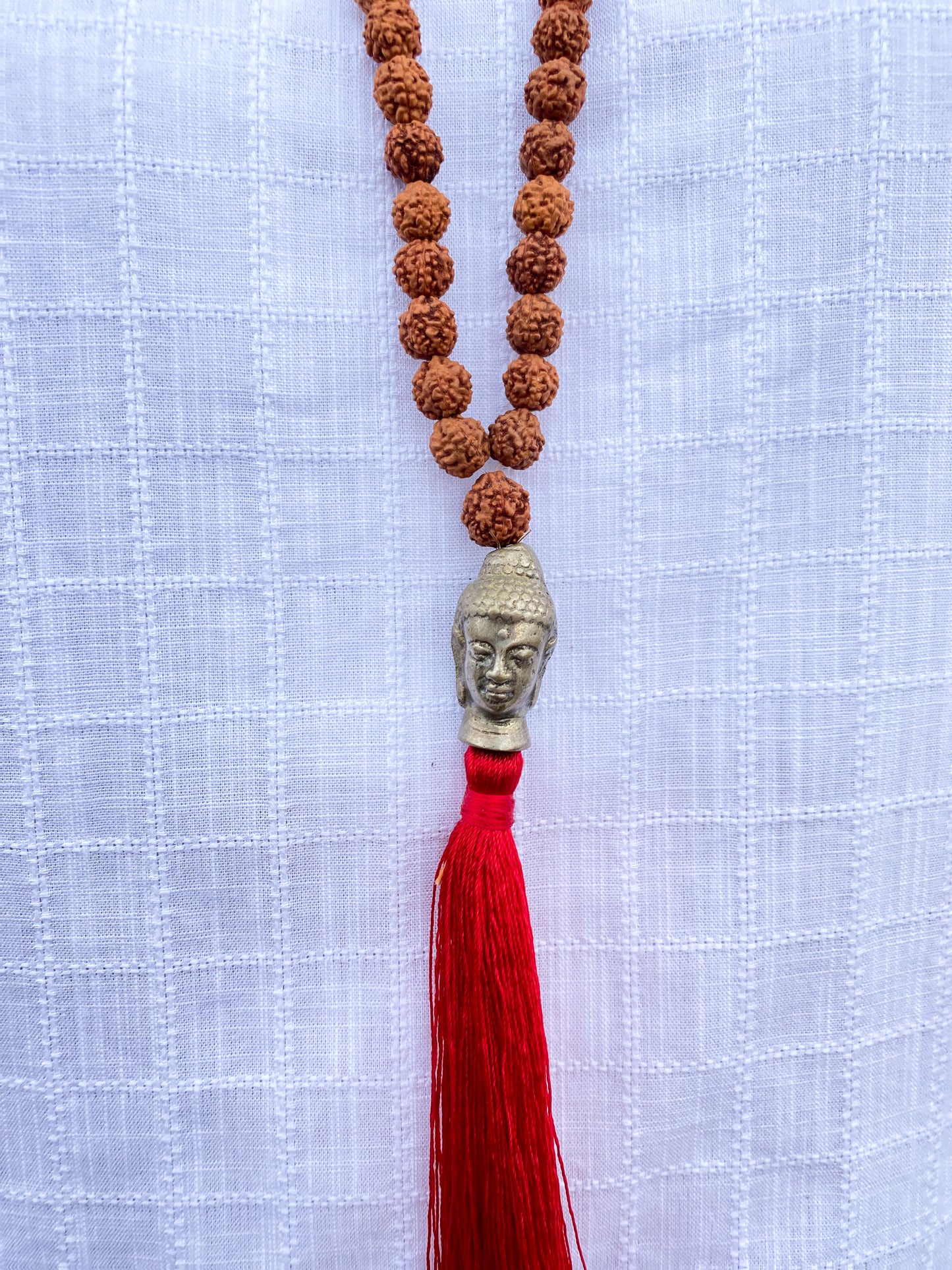 Japamala Sementes de Rudraksha e Pingente Buda