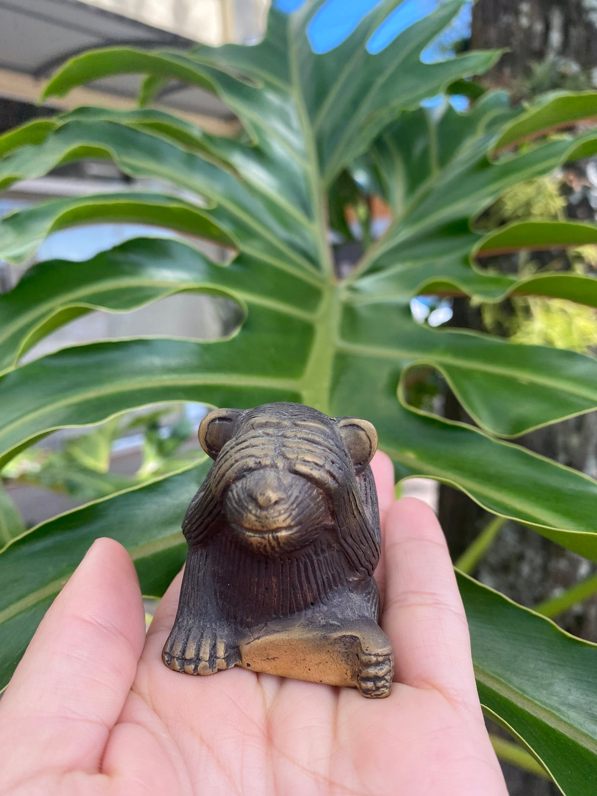 Três Macacos Sábios em Bronze