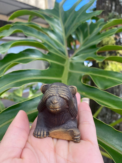 Três Macacos Sábios em Bronze