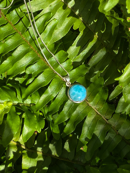 Pingente de Larimar Natural em Prata 925