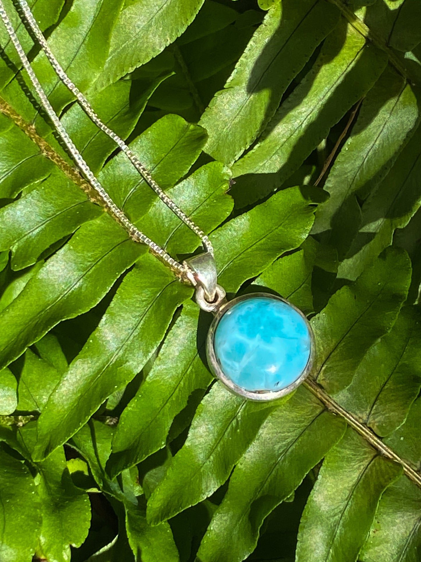 Pingente de Larimar Natural em Prata 925