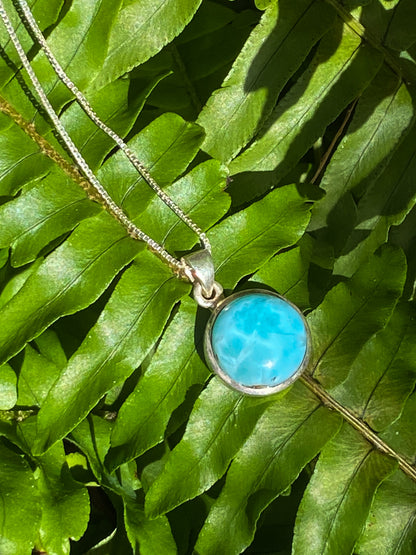 Pingente de Larimar Natural em Prata 925