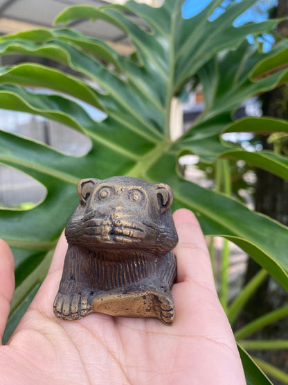 Três Macacos Sábios em Bronze