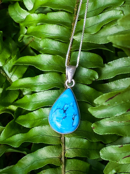 Pingente de Turquesa Natural em Prata 925