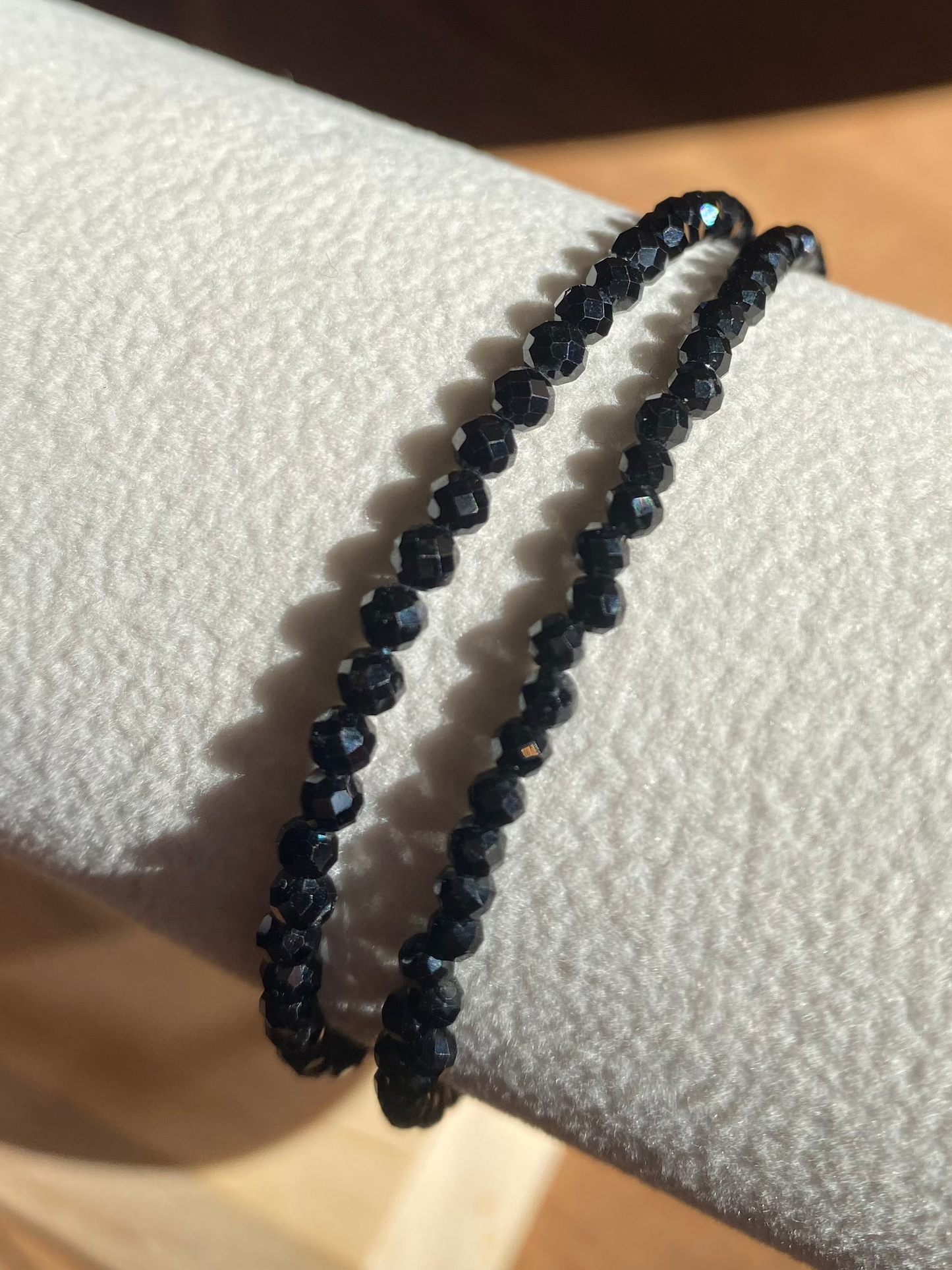 Pulseira de Ônix Natural Facetada