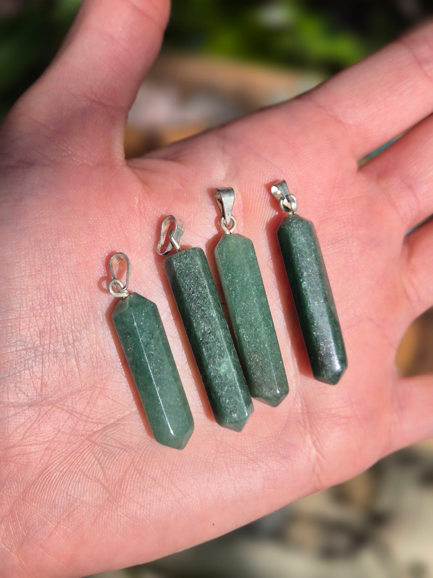 Pingente de Ponta de Quartzo Verde