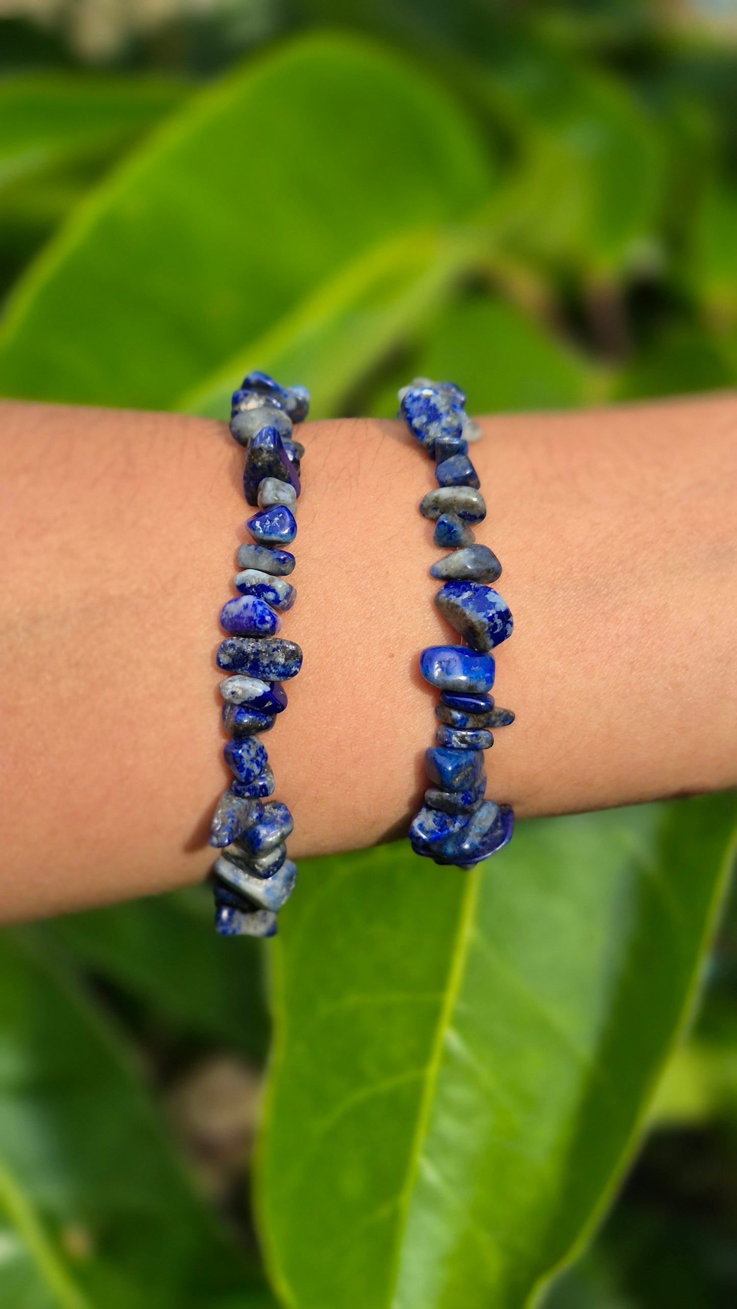 Pulseira de Cascalho de Lápis-Lazúli