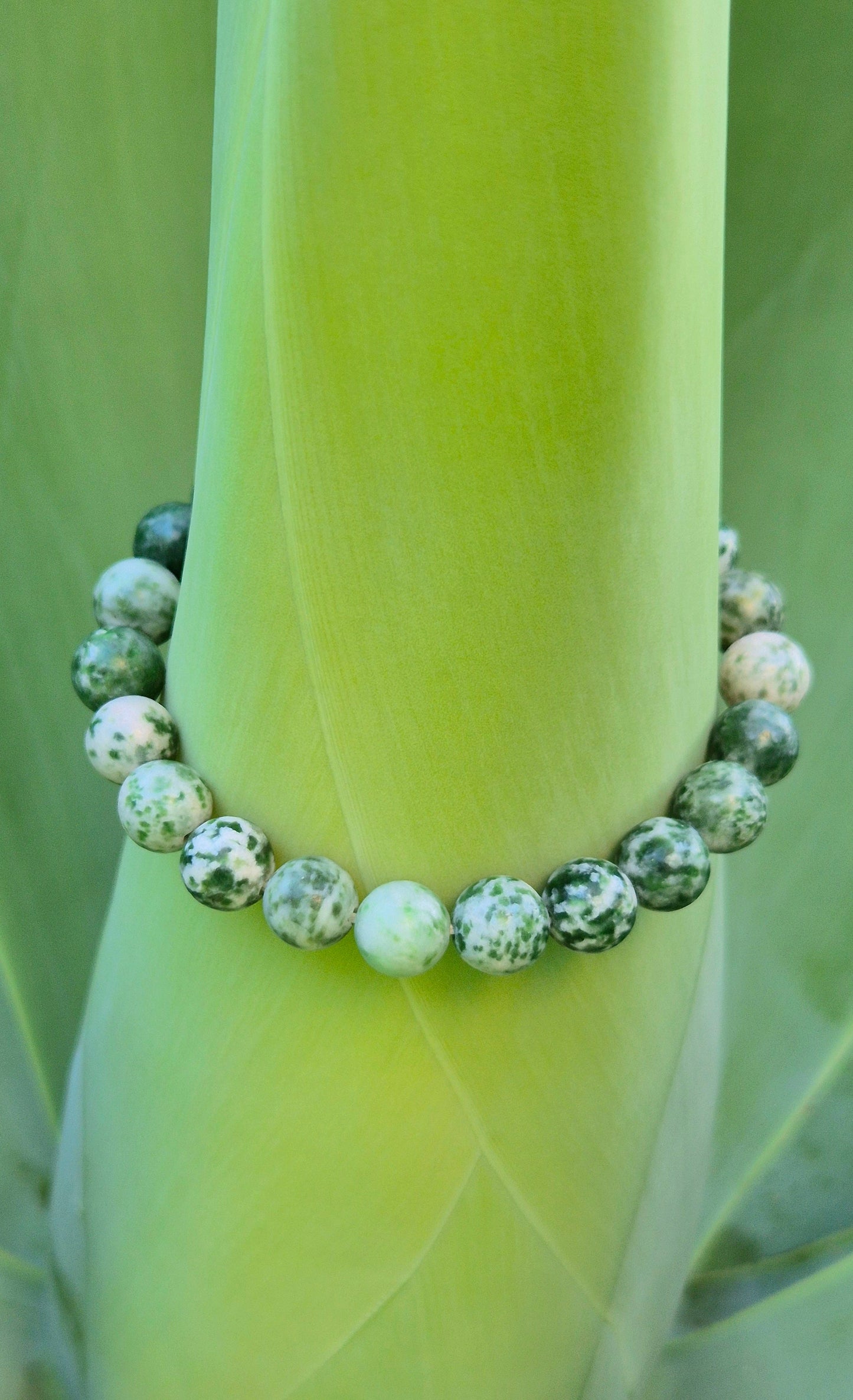 Pulseira de Ágata Musgo Natural