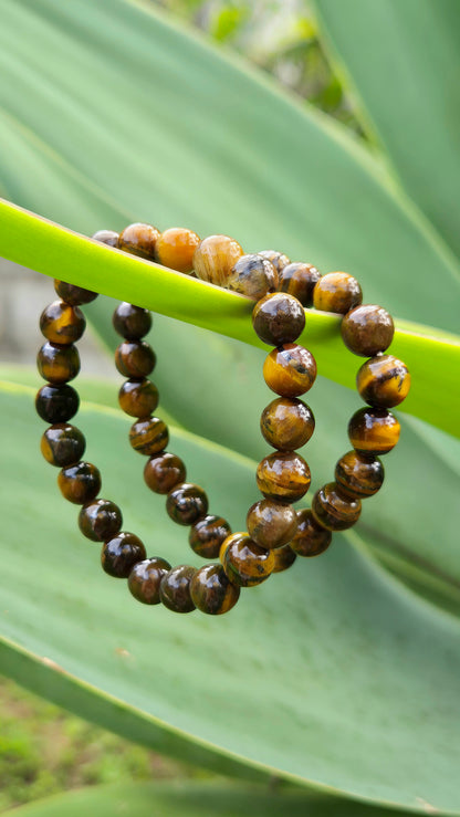 Pulseira de Olho de Tigre Natural