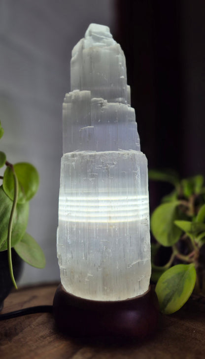 Luminária torre de Selenita - 40cm