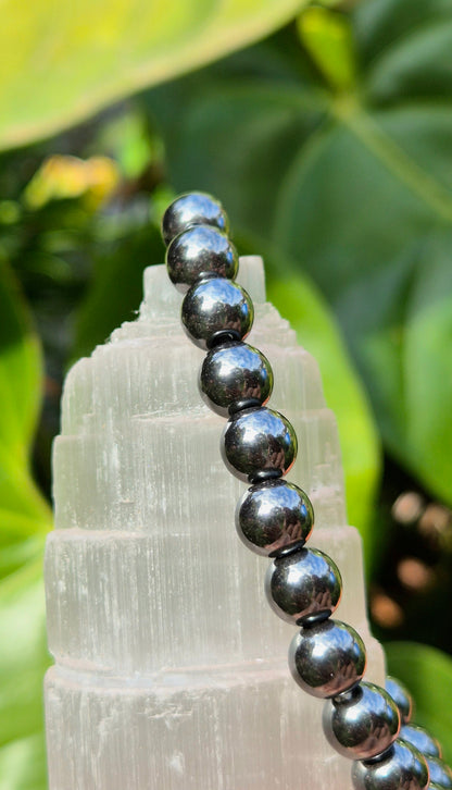 Pulseira de Hematita Natural
