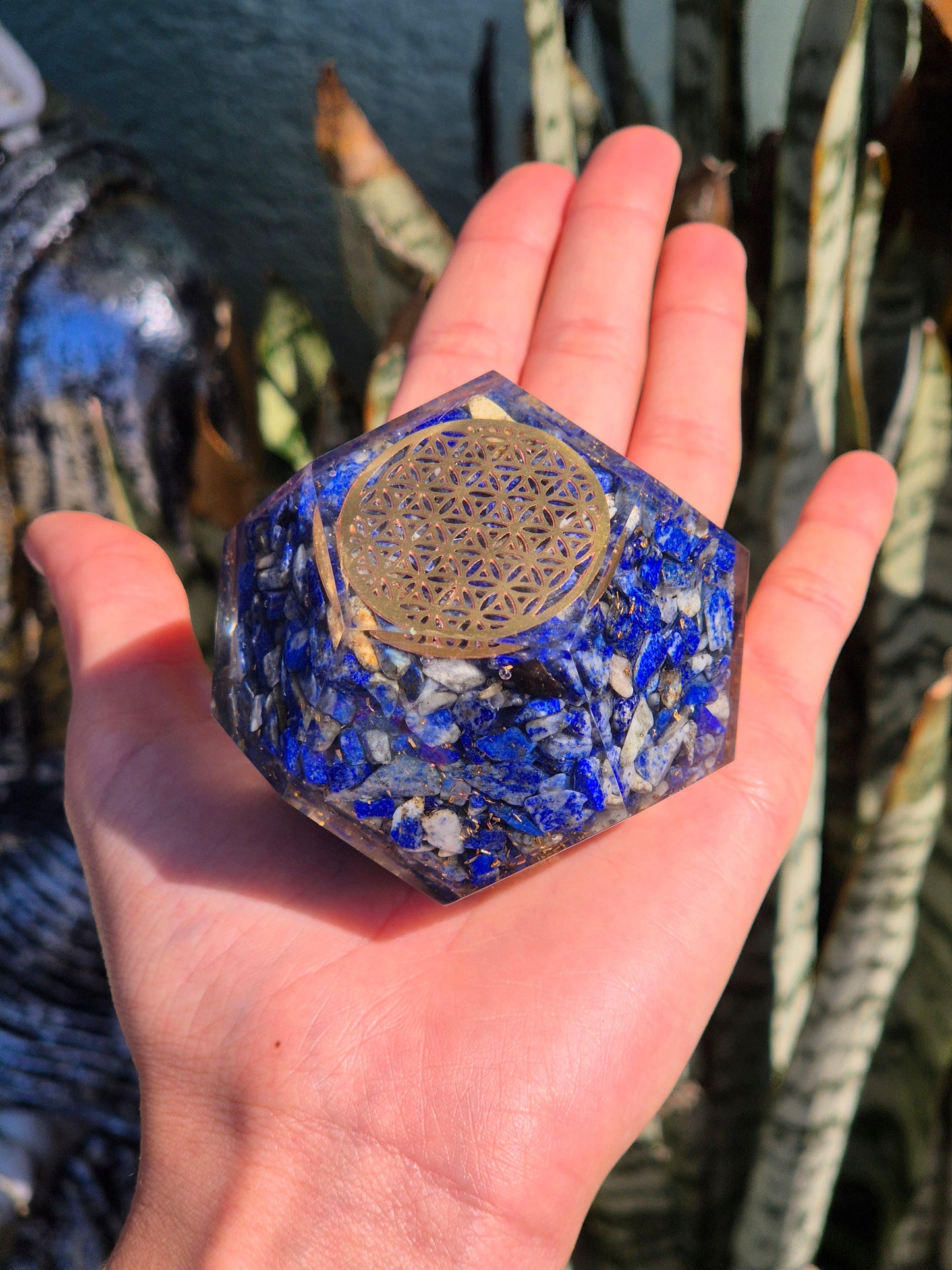 Dodecaedro de Orgonite com Flor da Vida