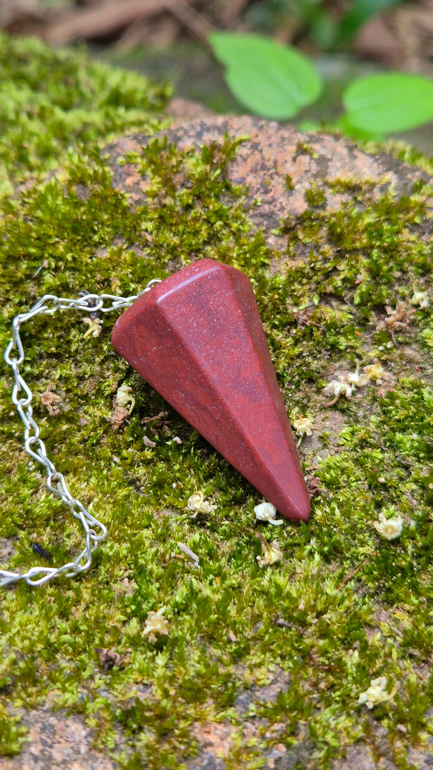 Pêndulo de Jaspe Vermelho