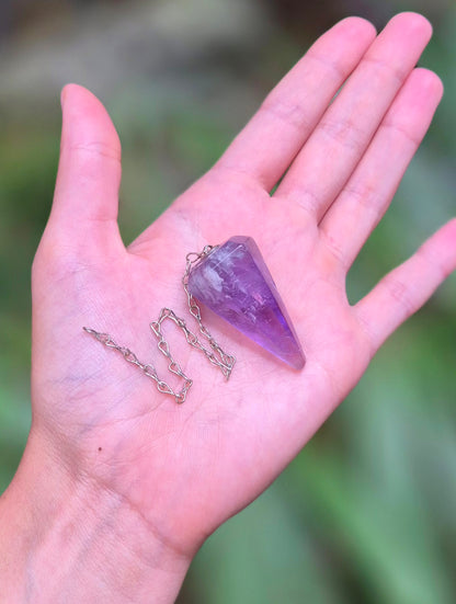 Pêndulo de Ametista Natural
