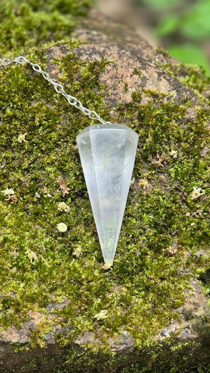 Pêndulo de Quartzo Cristal Natural