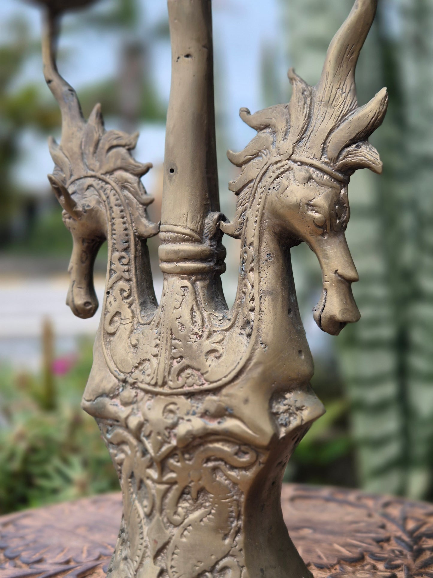 Castiçal Cavalos de Bronze