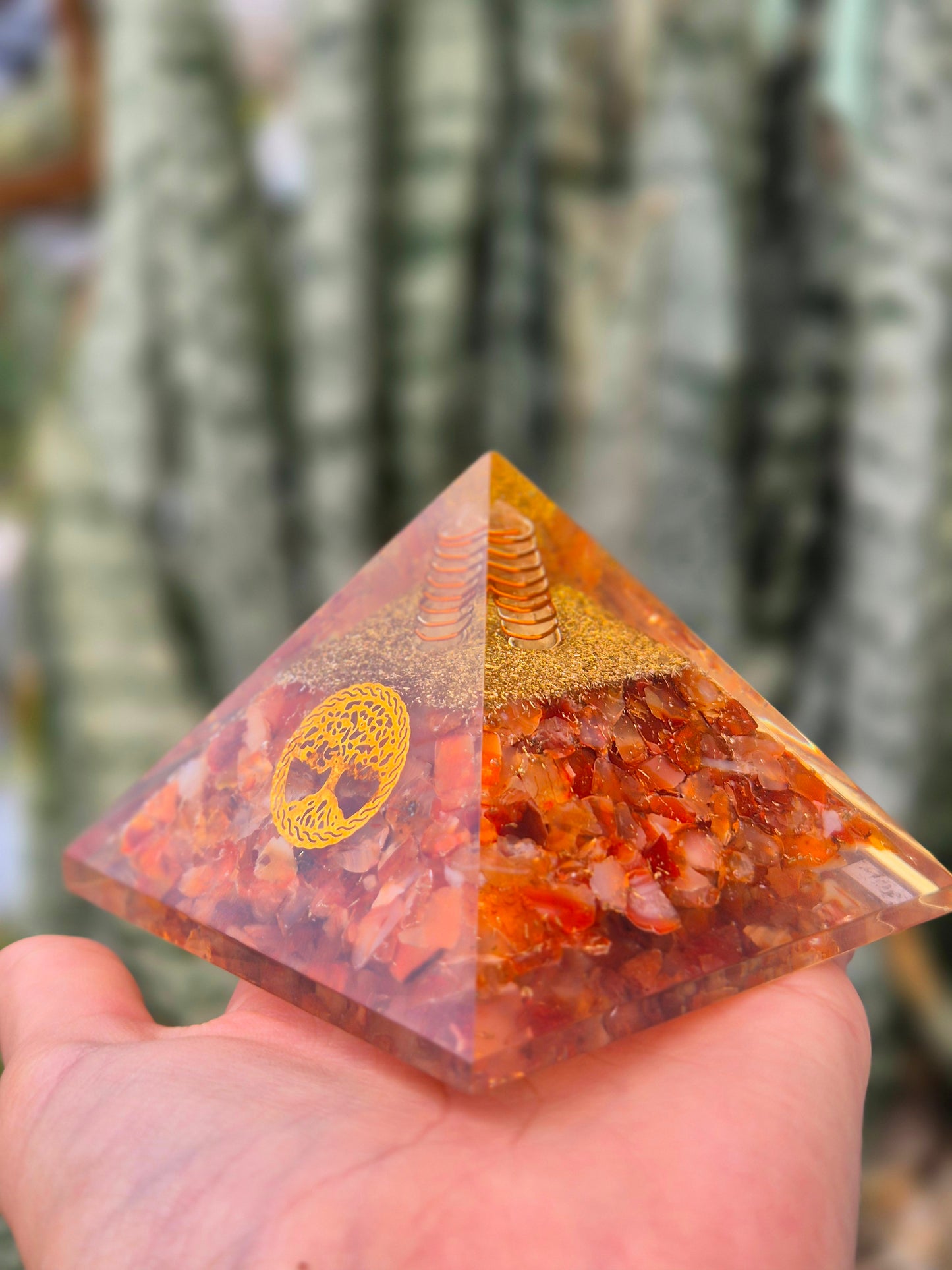 Orgonite Pirâmide Árvore da Vida