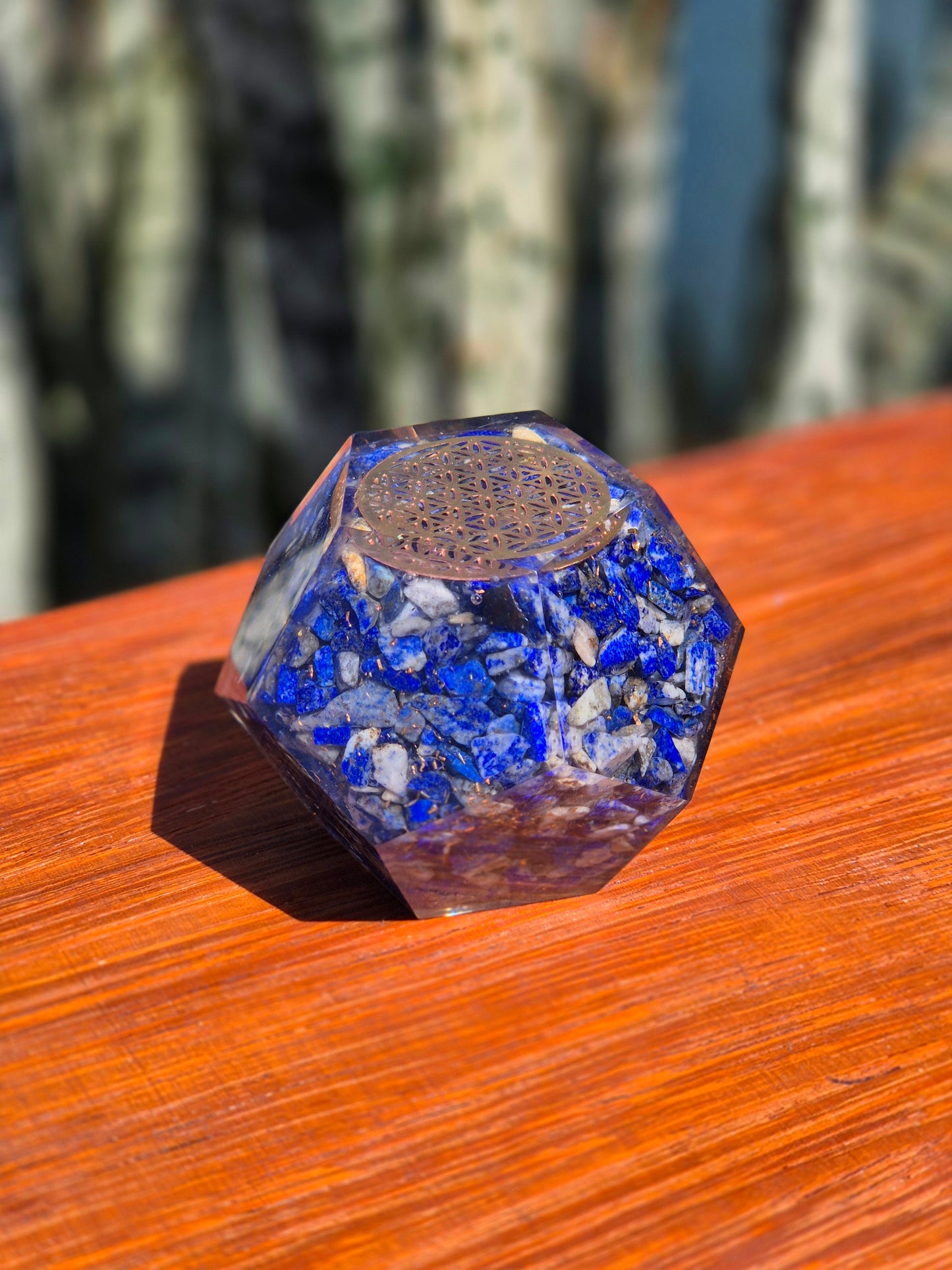 Dodecaedro de Orgonite com Flor da Vida