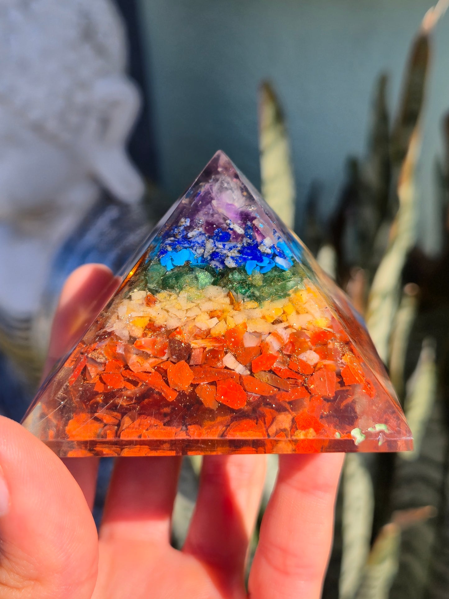 Orgonite Pirâmide 7 Chakras