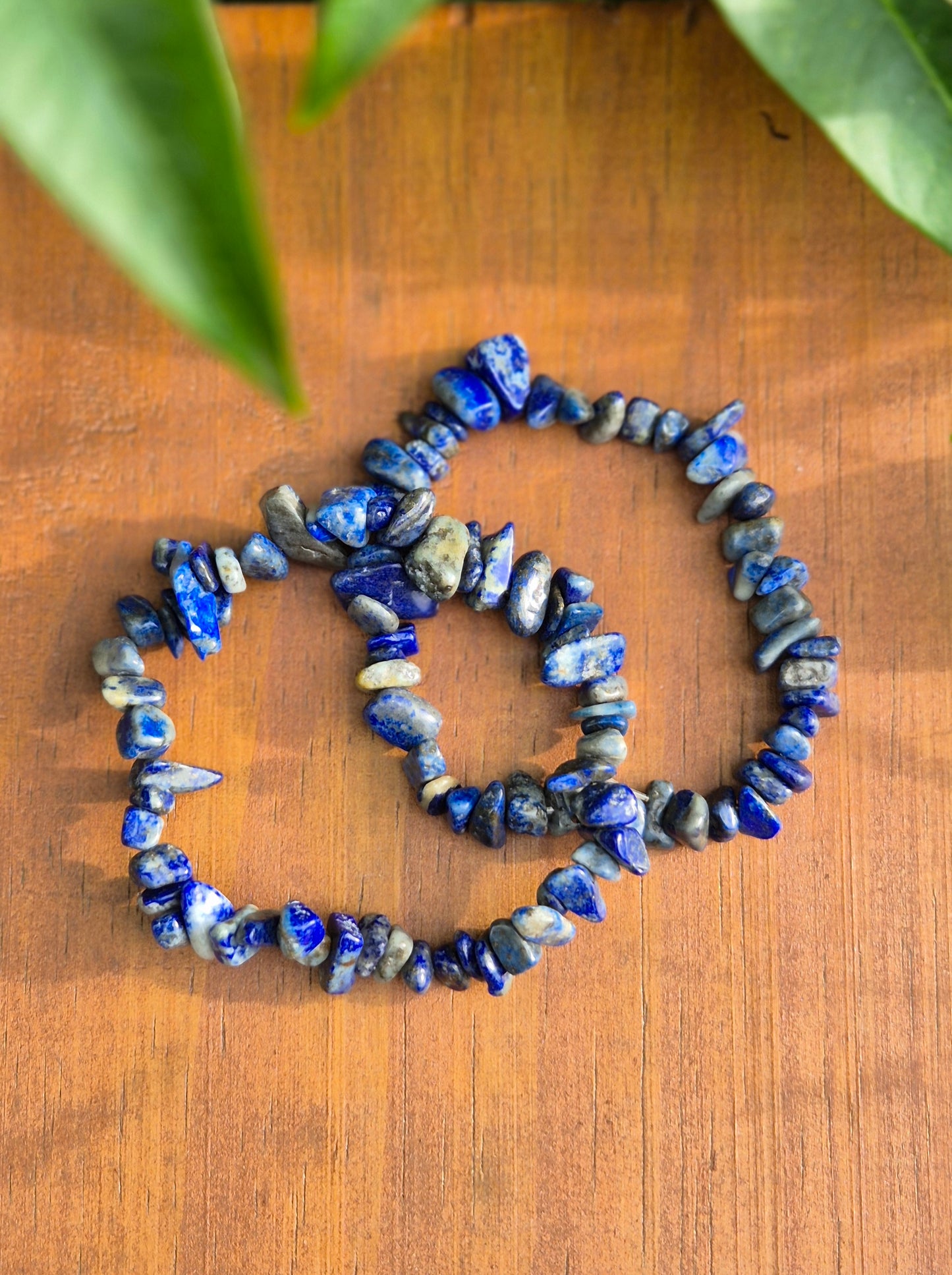 Pulseira de Cascalho de Lápis-Lazúli