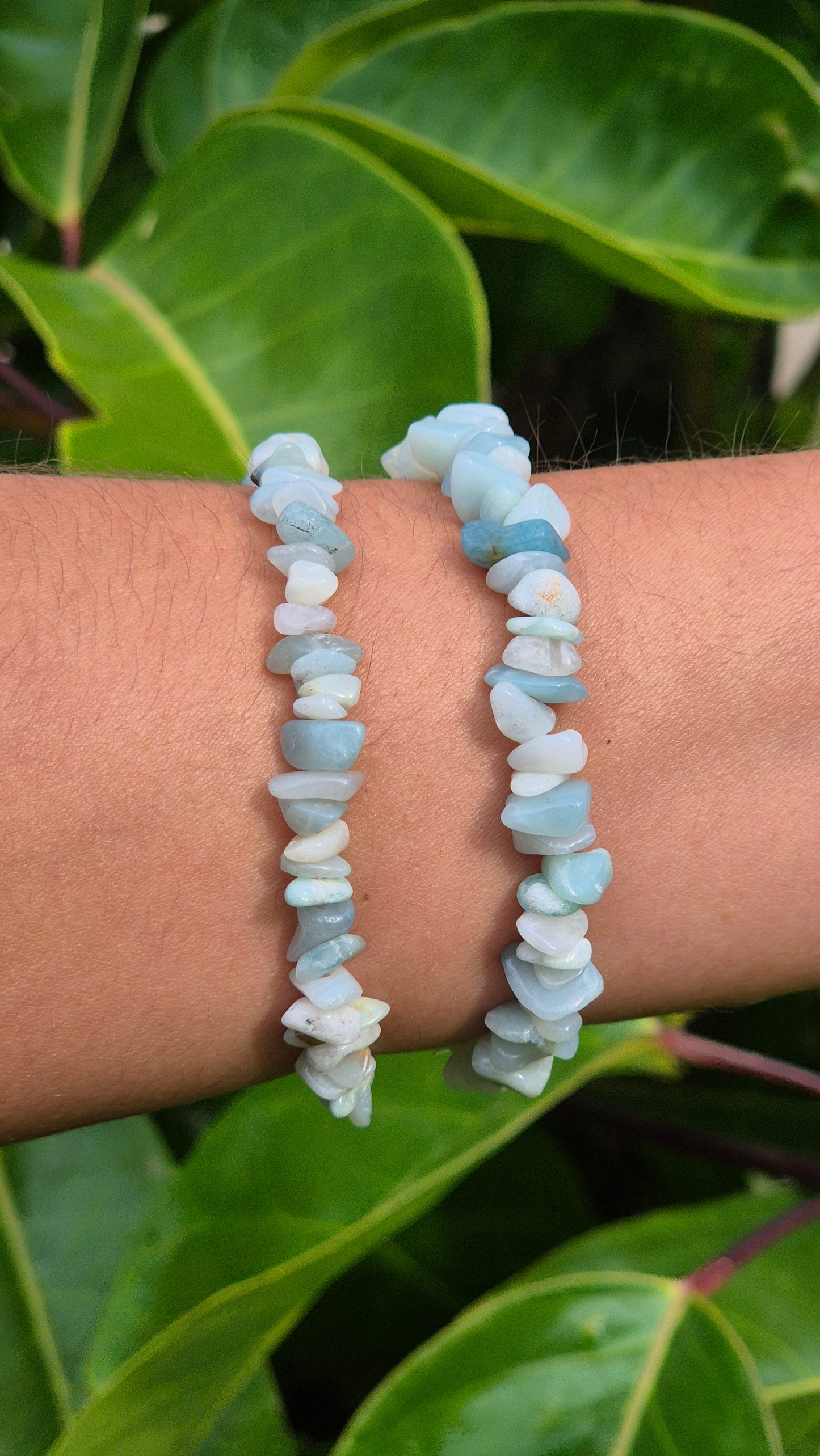 Pulseira de Cascalho de Amazonita