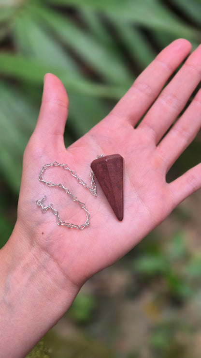 Pêndulo de Jaspe Vermelho