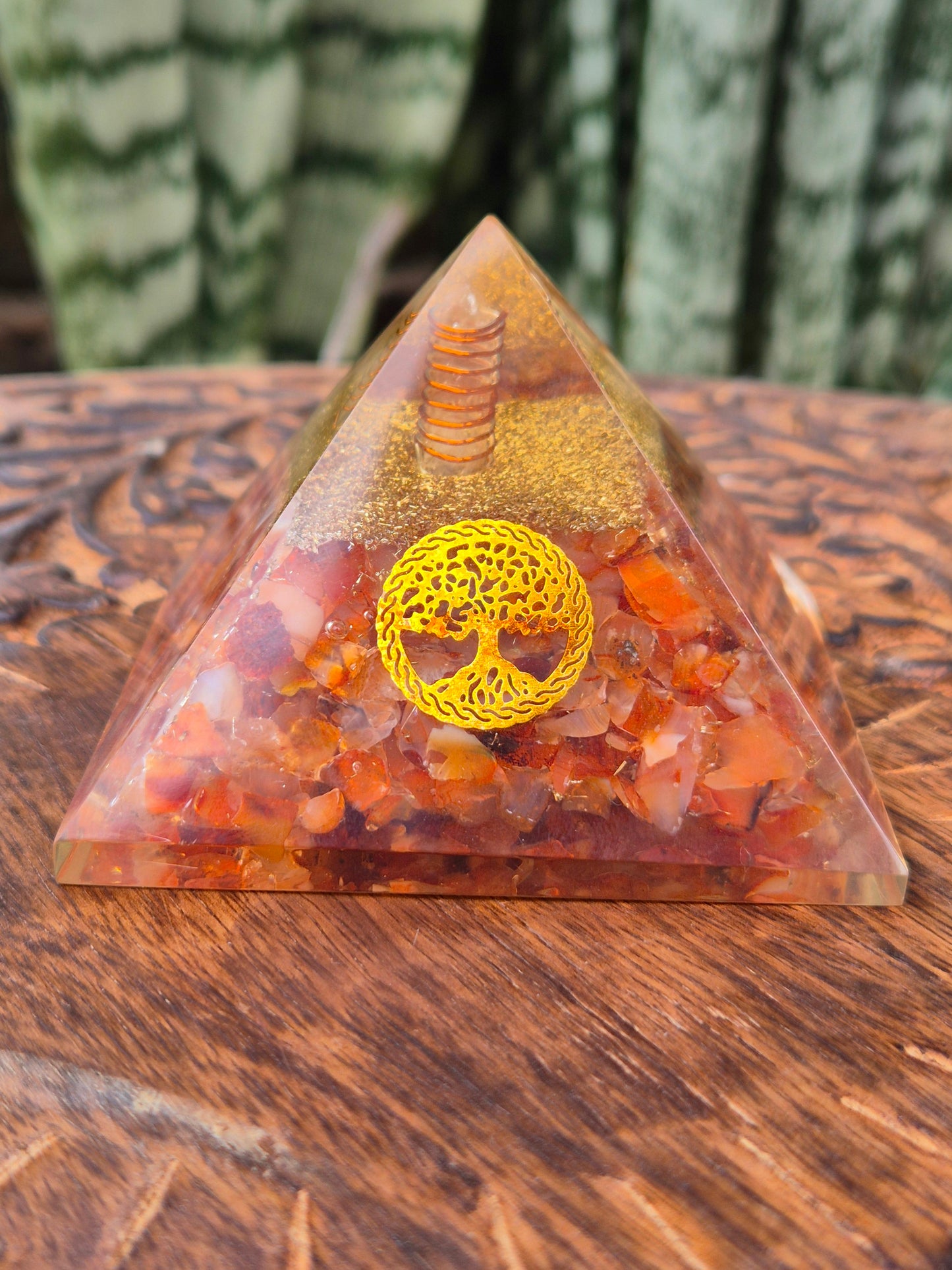Orgonite Pirâmide Árvore da Vida