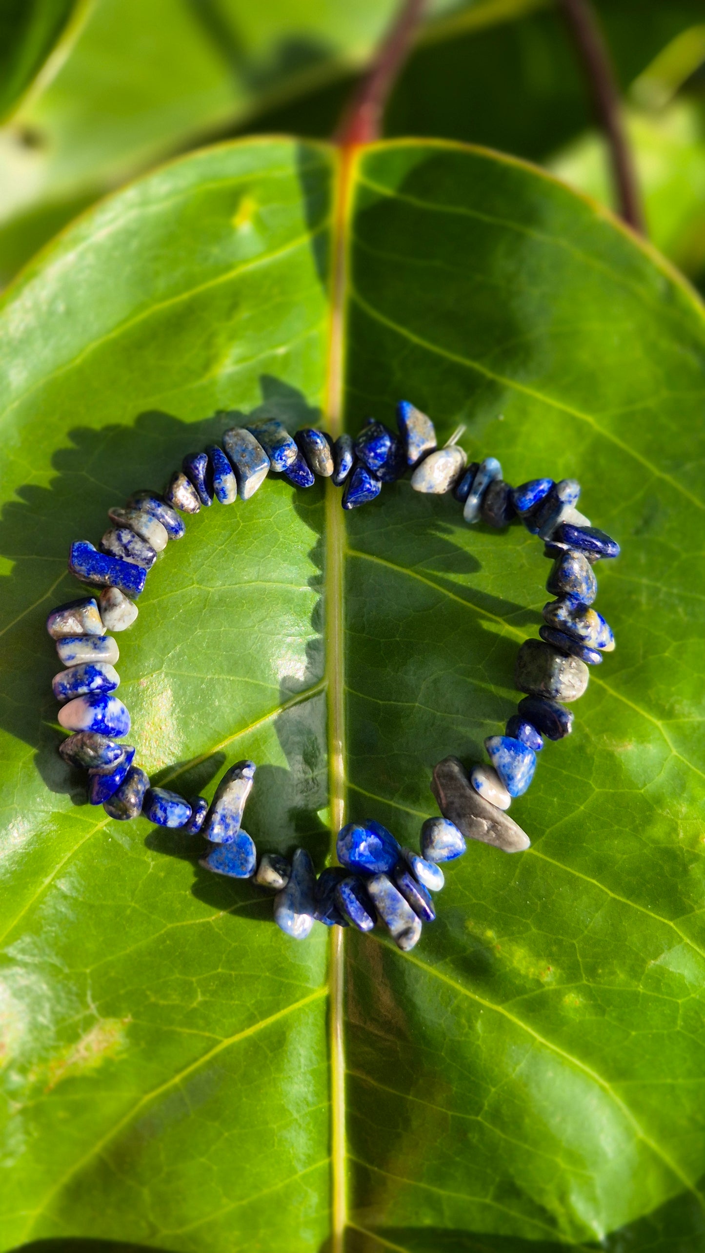 Pulseira de Cascalho de Lápis-Lazúli
